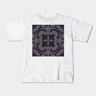 Purple and Gray Pattern Kids T-Shirt